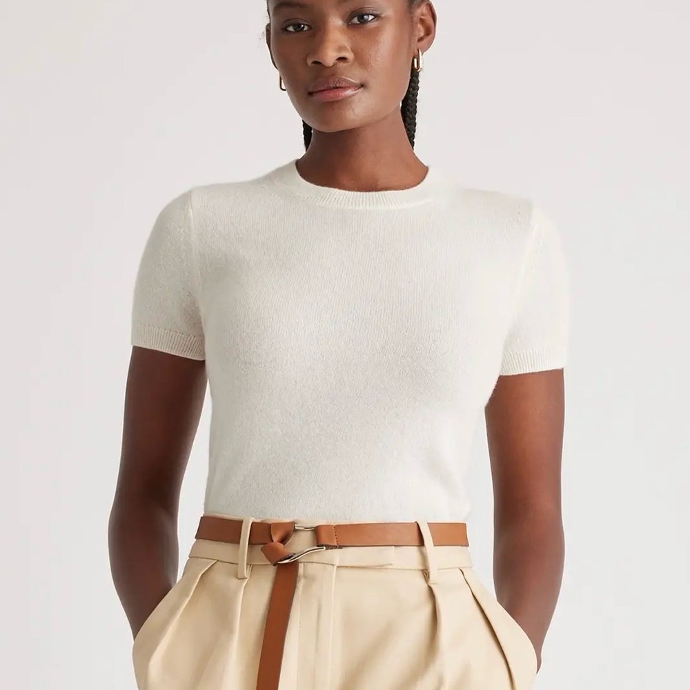 QUINCE Mongolian Cashmere Tee (Small) NWT